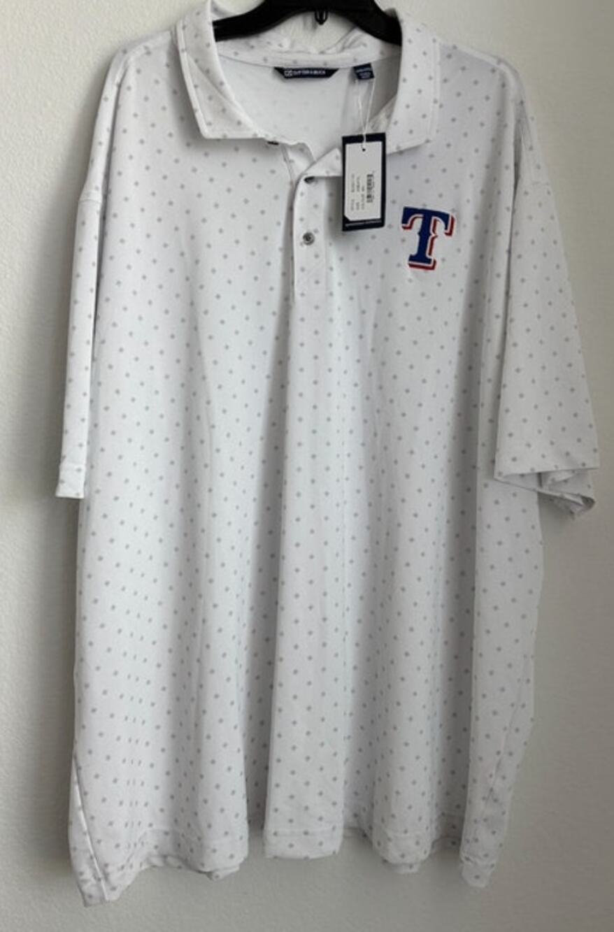 NWT Mens Big & Tall Cutter & Buck Texas Ranger Polo Size 4XL